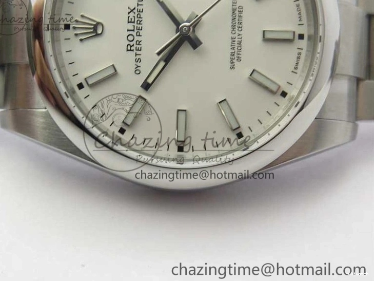 Best 39mm 114300 on A2824 UBF Bracelet Perpetual Edition SS Oyster White Dial 0204
